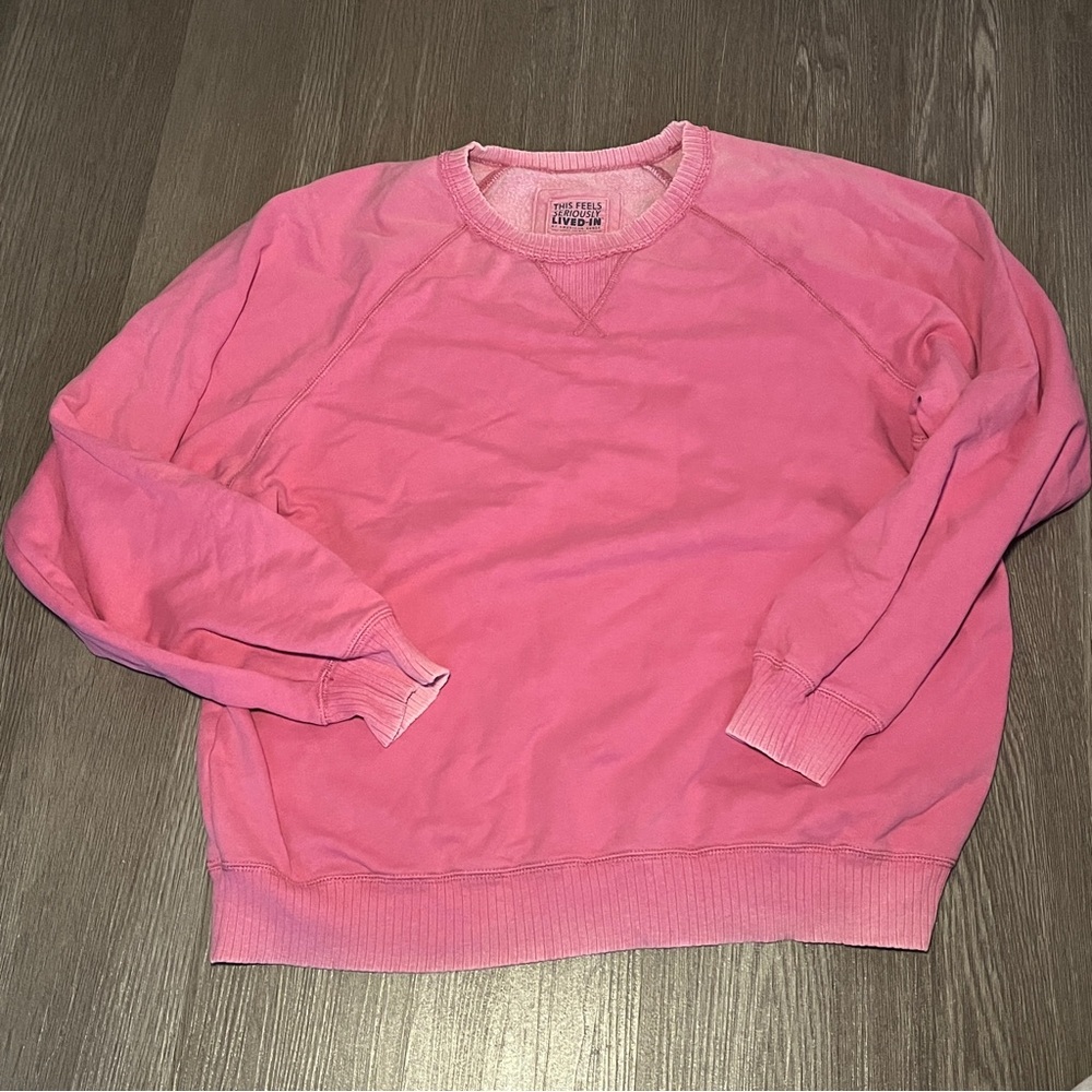 American eagle fleeced crew neck sweatshirt sized L